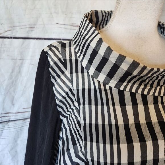 Liv by Habitat Clothing Scrunched Perfect Sculpt Mixed Media Tunic Size Small - Picture 6 of 8